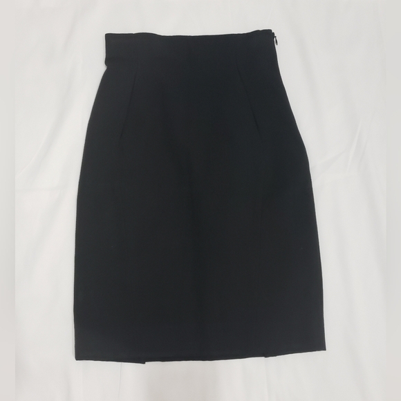 683- Balenciaga Black Pencil Skirt Women’s Size 36 EU S US Made in Italy - Picture 2 of 14